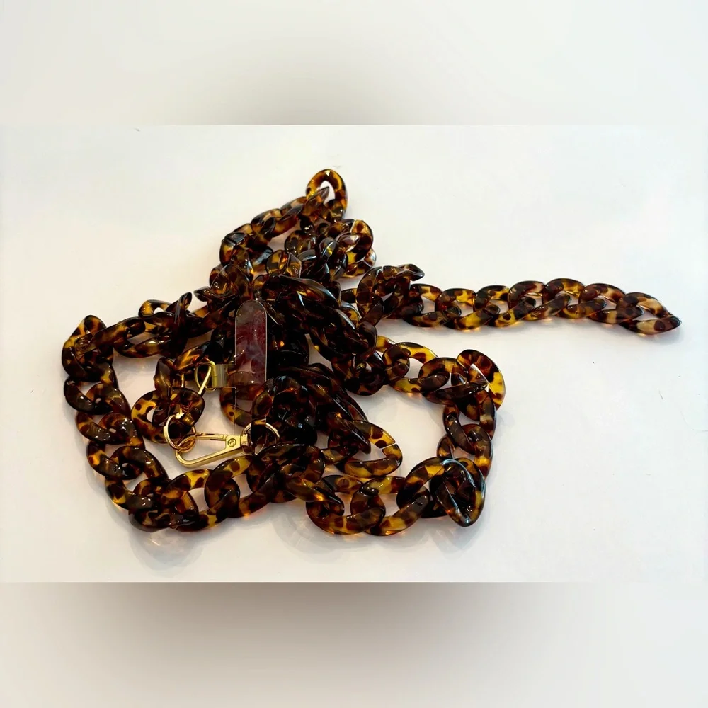Tortoise Acrylic Link Fashion Belt